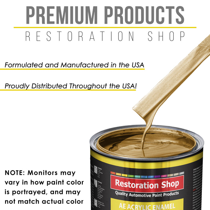 Autumn Gold Metallic Acrylic Enamel Auto Paint - Gallon Paint Color Only - Professional Single Stage Automotive Car Truck Equipment Coating, 2.8 VOC
