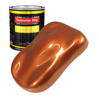 Malibu Sunset Orange Metallic Acrylic Enamel Auto Paint - Gallon Paint Color Only - Professional Single Stage Automotive Car Truck Coating, 2.8 VOC