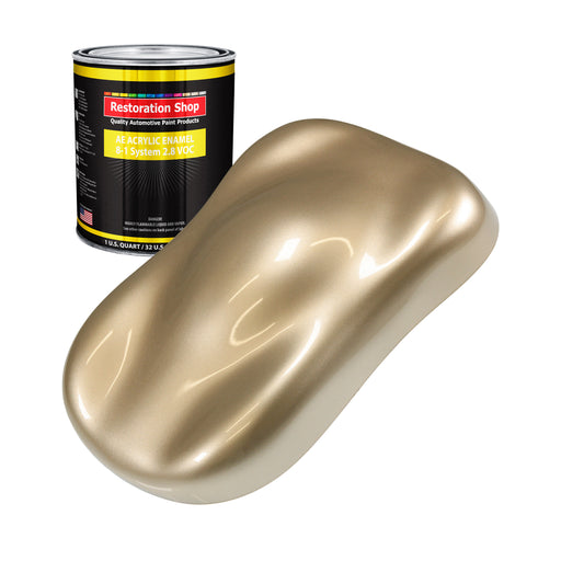 Driftwood Beige Metallic Acrylic Enamel Auto Paint - Quart Paint Color Only - Professional Single Stage Automotive Car Truck Equipment Coating 2.8 VOC