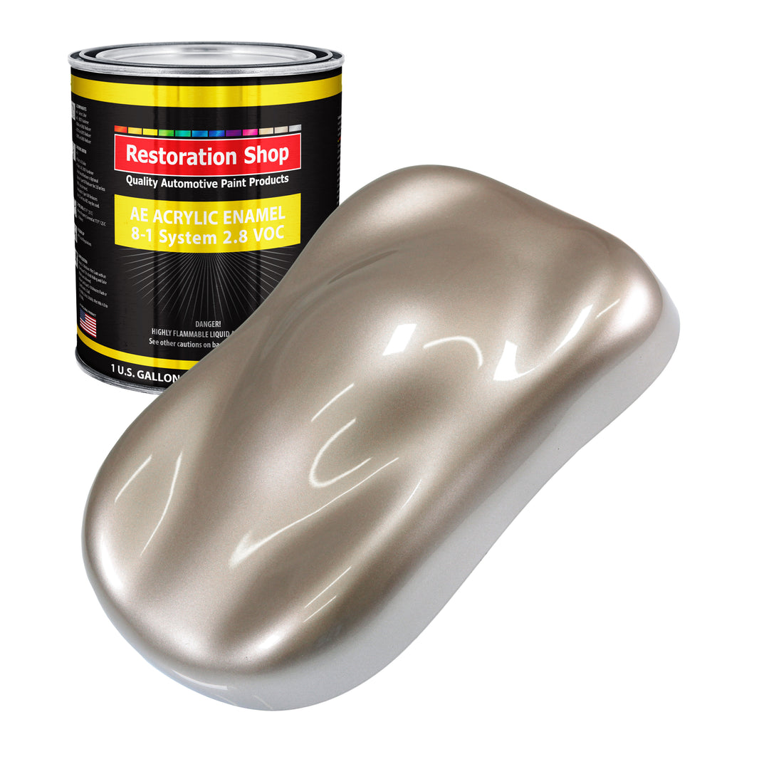 Mocha Frost Metallic Acrylic Enamel Auto Paint - Gallon Paint Color Only - Professional Single Stage Automotive Car Truck Equipment Coating, 2.8 VOC
