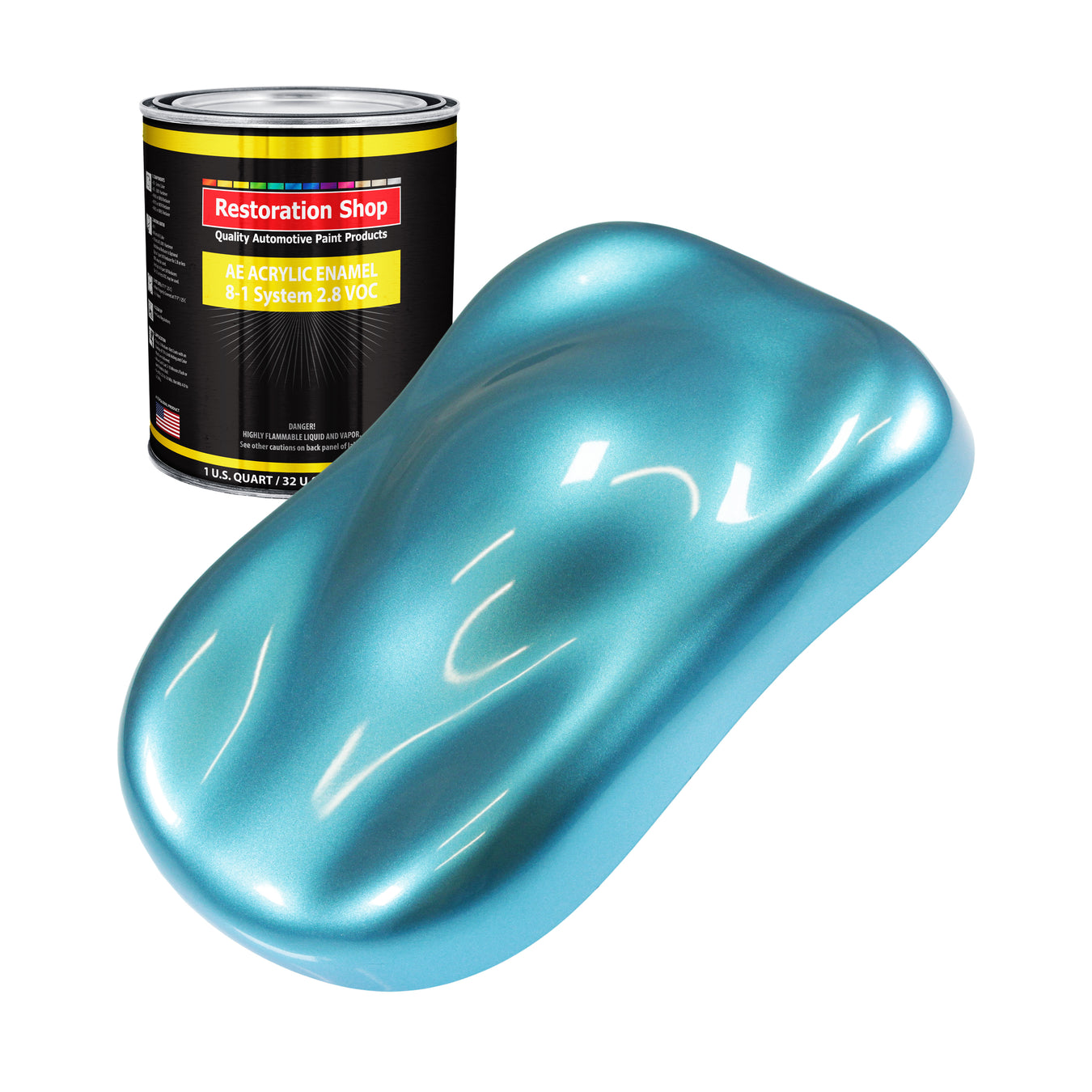 Acrylic Enamel Paint - Azure Blue Metallic