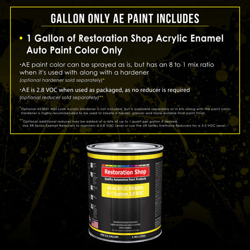 Viper Blue Metallic Acrylic Enamel Auto Paint - Gallon Paint Color Only - Professional Single Stage Automotive Car Truck Equipment Coating, 2.8 VOC