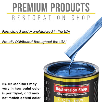 Viper Blue Metallic Acrylic Enamel Auto Paint - Complete Gallon Paint Kit - Professional Single Stage Automotive Car Coating, 8:1 Mix Ratio 2.8 VOC