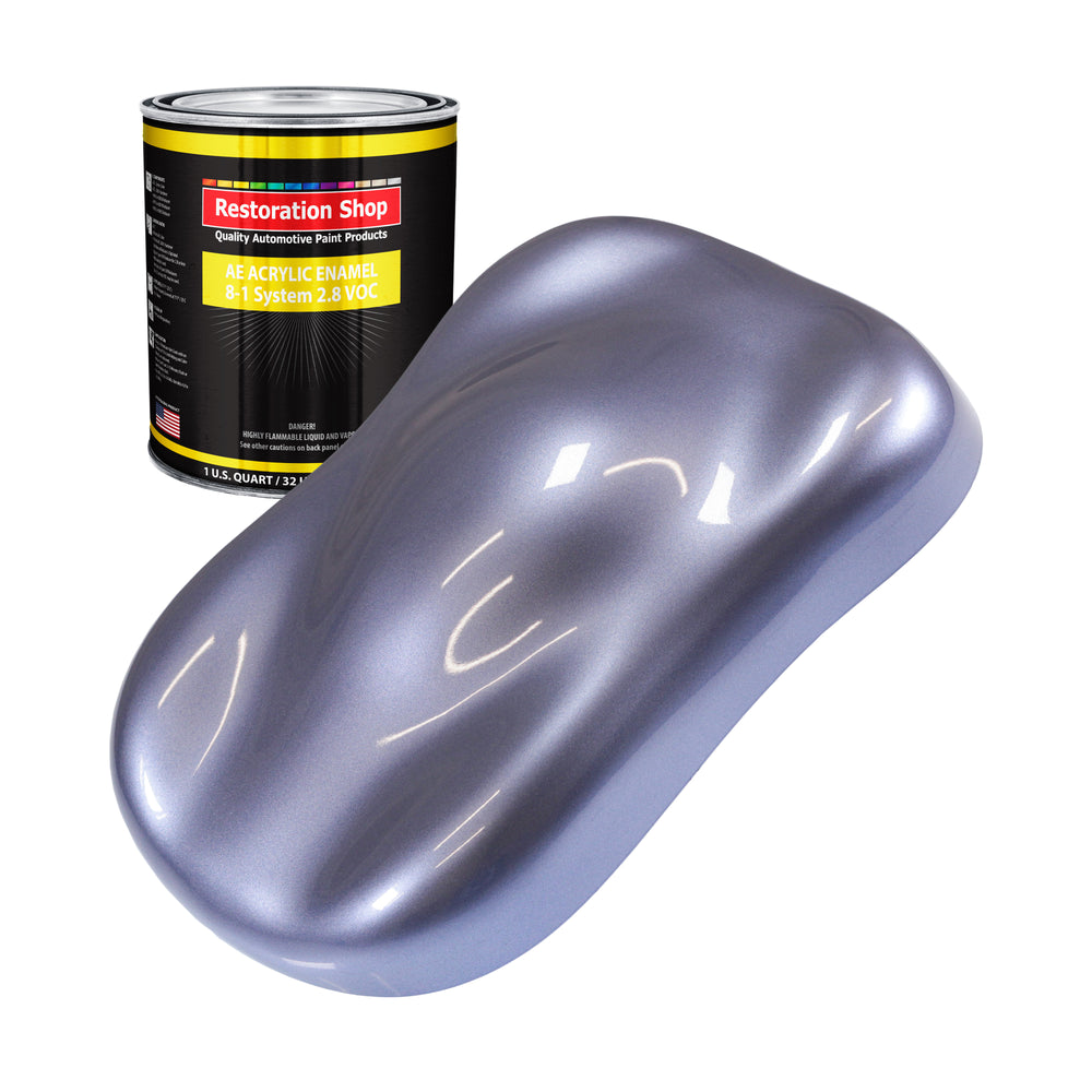 Astro Blue Metallic Acrylic Enamel Auto Paint - Quart Paint Color Only - Professional Single Stage Automotive Car Truck Equipment Coating, 2.8 VOC