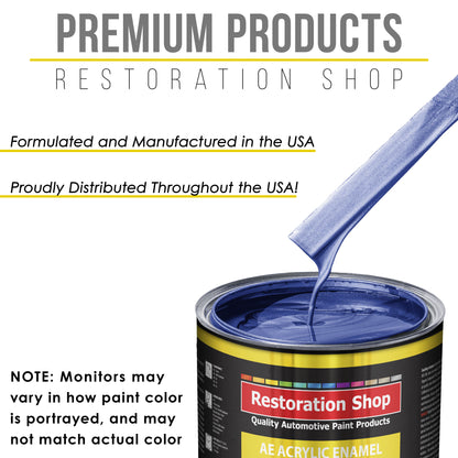Indigo Blue Metallic Acrylic Enamel Auto Paint - Quart Paint Color Only - Professional Single Stage Automotive Car Truck Equipment Coating, 2.8 VOC