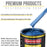 Burn Out Blue Metallic Acrylic Enamel Auto Paint - Complete Quart Paint Kit - Professional Single Stage Automotive Car Coating, 8:1 Mix Ratio 2.8 VOC