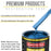 Fiji Blue Metallic Acrylic Enamel Auto Paint (Complete Gallon Paint Kit) Professional Single Stage Automotive Car Truck Coating, 8:1 Mix Ratio 2.8 VOC