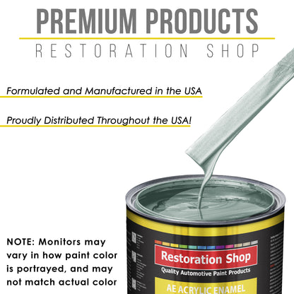 Frost Green Metallic Acrylic Enamel Auto Paint - Complete Gallon Paint Kit - Professional Single Stage Automotive Car Coating, 8:1 Mix Ratio 2.8 VOC