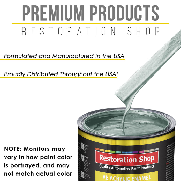 Frost Green Metallic Acrylic Enamel Auto Paint - Quart Paint Color Only - Professional Single Stage Automotive Car Truck Equipment Coating, 2.8 VOC