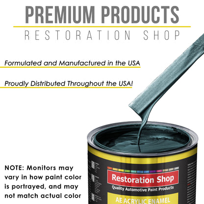 Dark Turquoise Metallic Acrylic Enamel Auto Paint - Gallon Paint Color Only - Professional Single Stage Automotive Car Truck Equipment Coating 2.8 VOC
