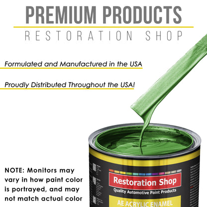 Gasser Green Metallic Acrylic Enamel Auto Paint - Gallon Paint Color Only - Professional Single Stage Automotive Car Truck Equipment Coating, 2.8 VOC