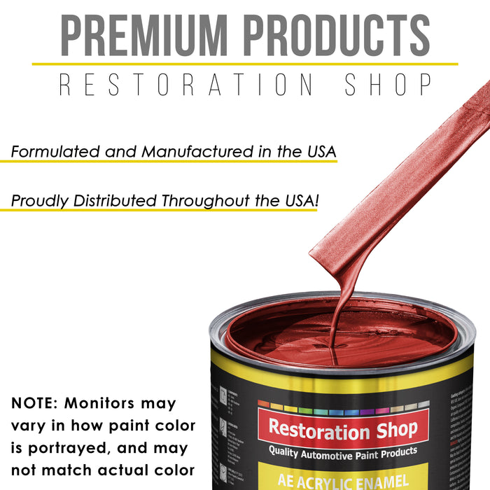 Firethorn Red Pearl Acrylic Enamel Auto Paint - Complete Quart Paint Kit - Professional Single Stage Automotive Car Coating, 8:1 Mix Ratio 2.8 VOC