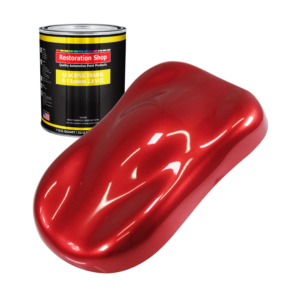 Firethorn Red Pearl Acrylic Enamel Auto Paint - Quart Paint Color Only - Professional Single Stage Automotive Car Truck Equipment Coating, 2.8 VOC