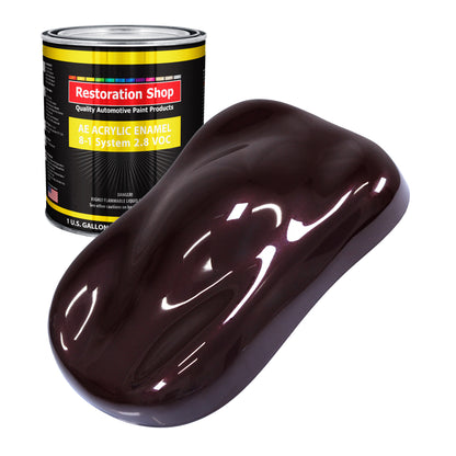 Black Cherry Pearl Acrylic Enamel Auto Paint - Gallon Paint Color Only - Professional Single Stage Automotive Car Truck Equipment Coating, 2.8 VOC