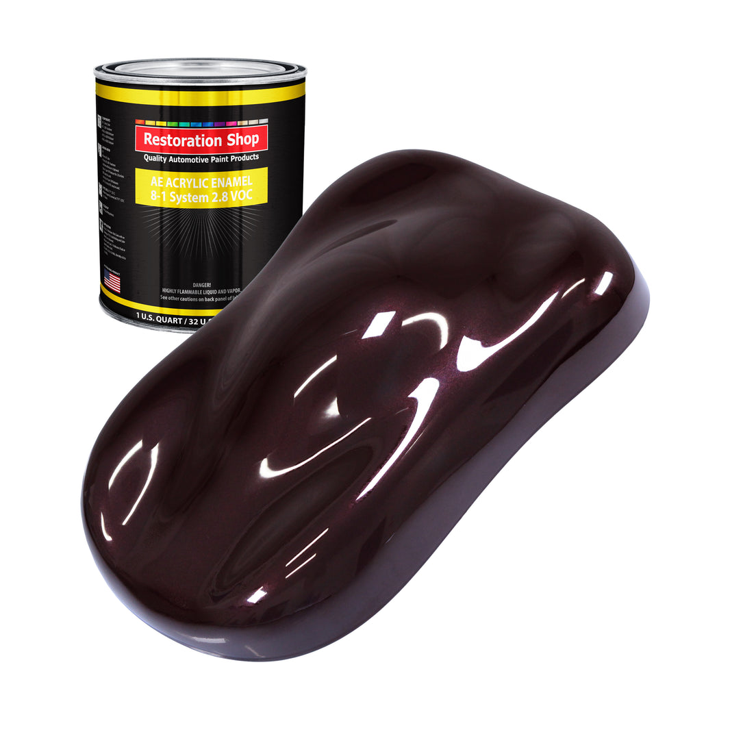 Black Cherry Pearl Acrylic Enamel Auto Paint (Quart Paint Color Only) Professional Single Stage Gloss Automotive Car Truck Equipment Coating, 2.8 VOC