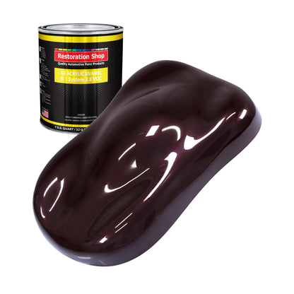 Black Cherry Pearl Acrylic Enamel Auto Paint (Quart Paint Color Only) Professional Single Stage Gloss Automotive Car Truck Equipment Coating, 2.8 VOC