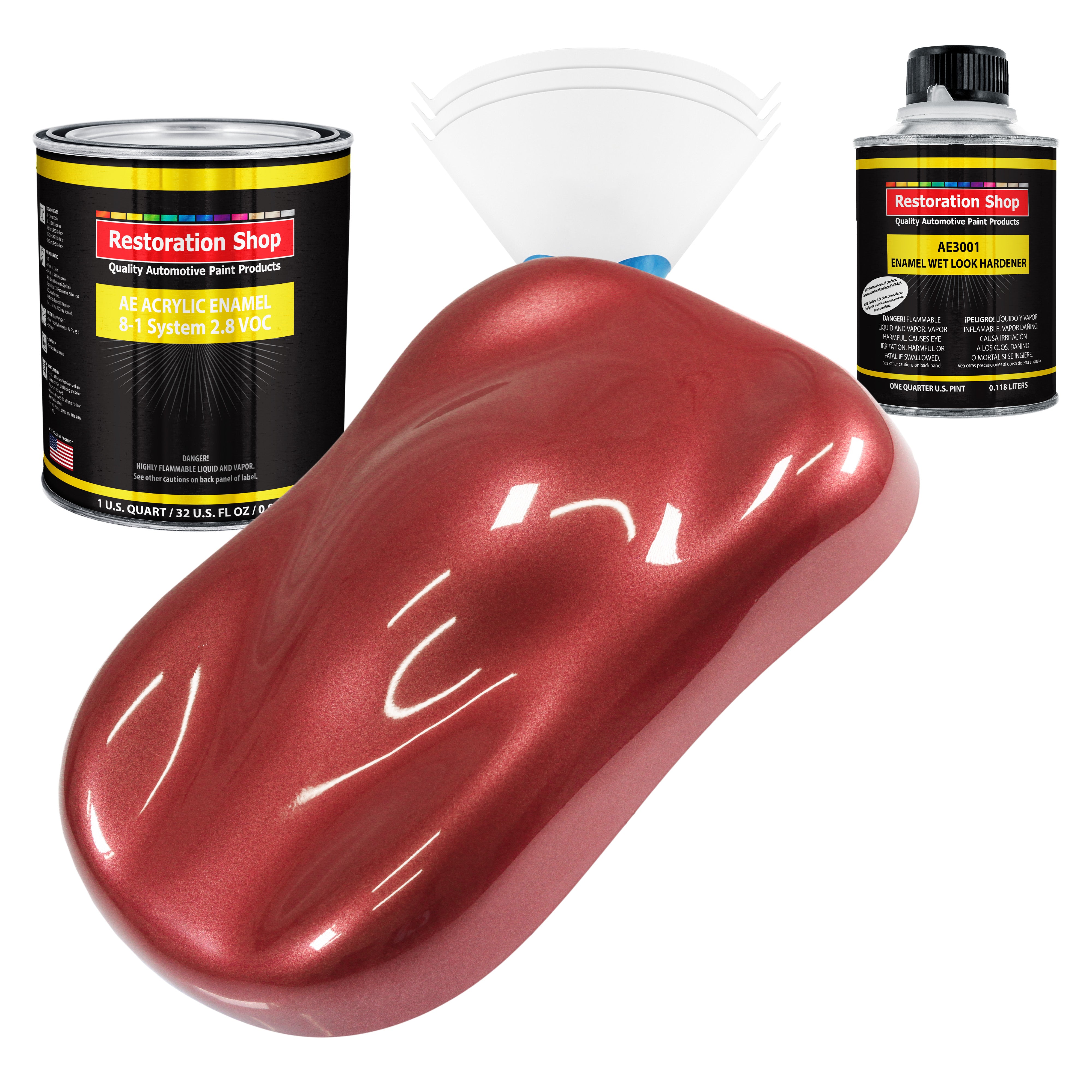 Candy Apple Red Metallic Acrylic Enamel 1-Quart Kit – TCP Global