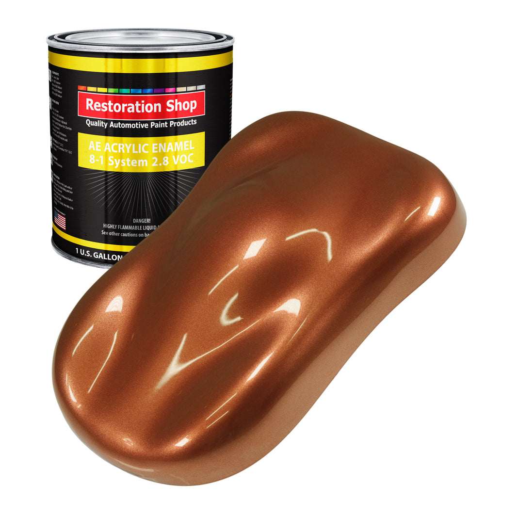Firemist Copper Acrylic Enamel Auto Paint - Gallon Paint Color Only - Professional Single Stage Gloss Automotive Car Truck Equipment Coating, 2.8 VOC