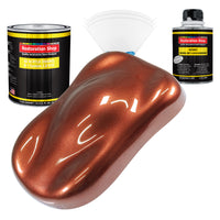 Saddle Brown Firemist Acrylic Enamel Auto Paint - Complete Quart Paint Kit - Professional Single Stage Automotive Car Coating, 8:1 Mix Ratio 2.8 VOC