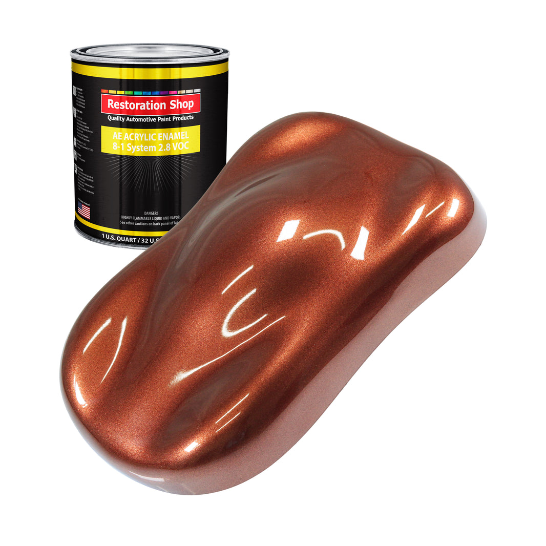 Saddle Brown Firemist Acrylic Enamel Auto Paint - Quart Paint Color Only - Professional Single Stage Automotive Car Truck Equipment Coating, 2.8 VOC