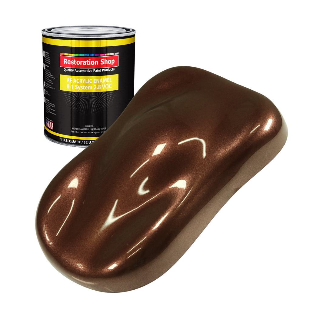 Whole Earth Brown Firemist Acrylic Enamel Auto Paint - Quart Paint Color Only - Professional Single Stage Automotive Car Equipment Coating, 2.8 VOC