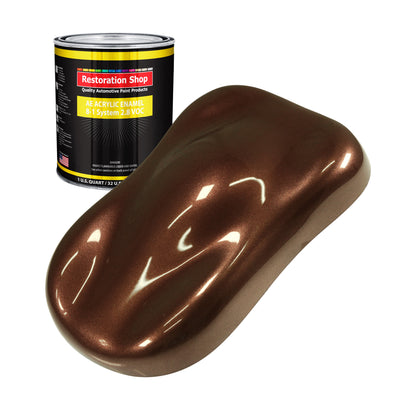 Whole Earth Brown Firemist Acrylic Enamel Auto Paint - Quart Paint Color Only - Professional Single Stage Automotive Car Equipment Coating, 2.8 VOC