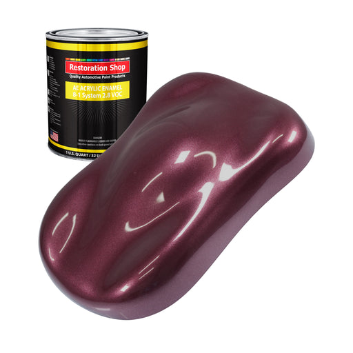 Milano Maroon Firemist Acrylic Enamel Auto Paint - Quart Paint Color Only - Professional Single Stage Automotive Car Truck Equipment Coating, 2.8 VOC
