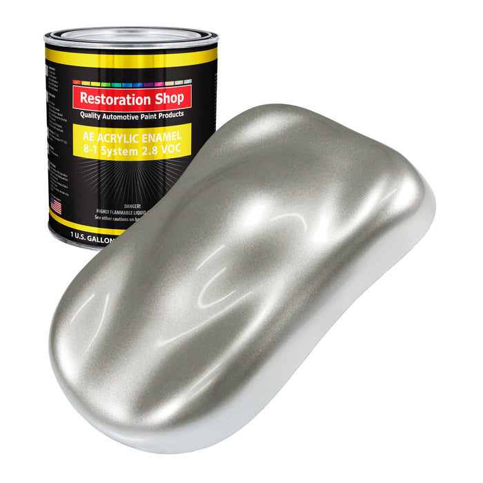 Brilliant Silver Firemist Acrylic Enamel Auto Paint - Gallon Paint Color Only - Professional Single Stage Automotive Car Equipment Coating, 2.8 VOC