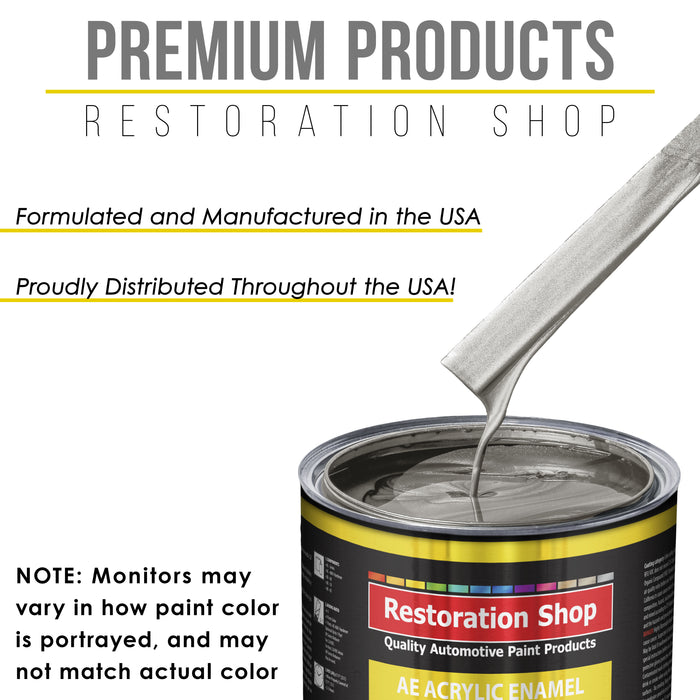 Firemist Pewter Silver Acrylic Enamel Auto Paint - Complete Gallon Paint Kit - Professional Single Stage Automotive Car Coating, 8:1 Mix Ratio 2.8 VOC