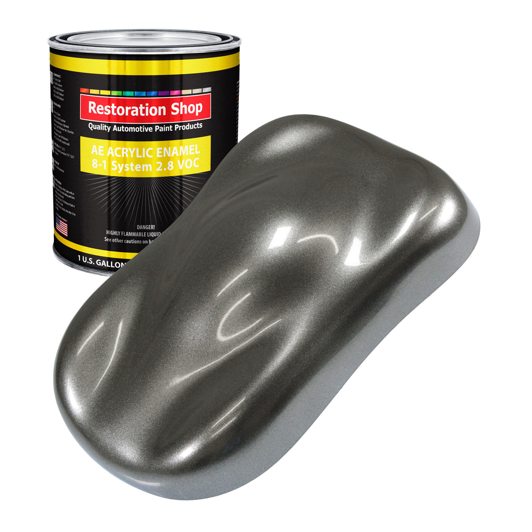 Charcoal Gray Firemist Acrylic Enamel Auto Paint - Gallon Paint Color Only - Professional Single Stage Automotive Car Truck Equipment Coating, 2.8 VOC