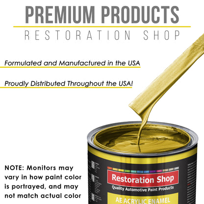 Saturn Gold Firemist Acrylic Enamel Auto Paint - Quart Paint Color Only - Professional Single Stage Automotive Car Truck Equipment Coating, 2.8 VOC