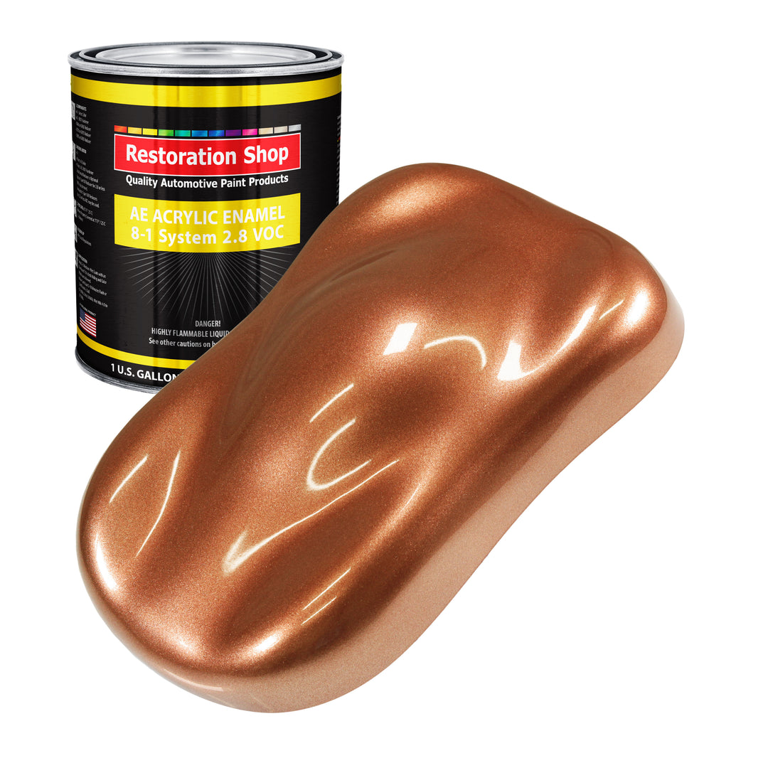 Bronze Firemist Acrylic Enamel Auto Paint - Gallon Paint Color Only - Professional Single Stage Gloss Automotive Car Truck Equipment Coating, 2.8 VOC