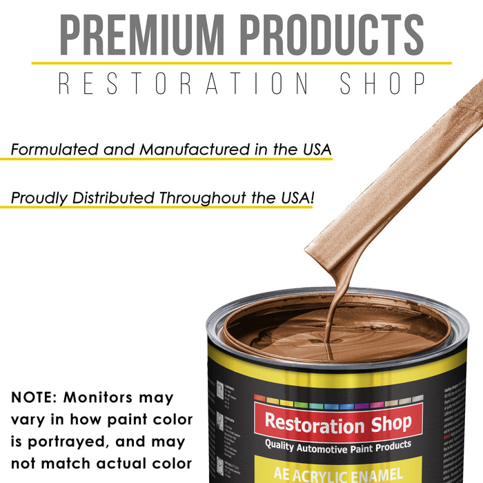 Bronze Firemist Acrylic Enamel Auto Paint - Complete Quart Paint Kit - Professional Single Stage Automotive Car Truck Coating, 8:1 Mix Ratio 2.8 VOC