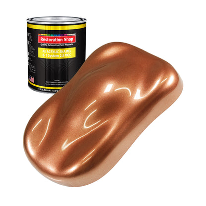 Bronze Firemist Acrylic Enamel Auto Paint - Quart Paint Color Only - Professional Single Stage Gloss Automotive Car Truck Equipment Coating, 2.8 VOC