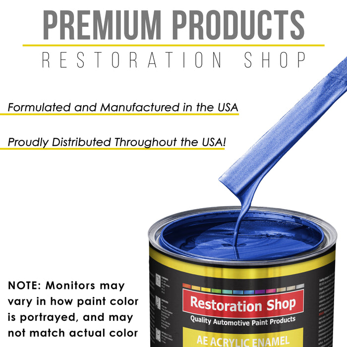 Cobalt Blue Firemist Acrylic Enamel Auto Paint - Complete Gallon Paint Kit - Professional Single Stage Automotive Car Coating, 8:1 Mix Ratio 2.8 VOC