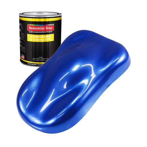 Cobalt Blue Firemist Acrylic Enamel Auto Paint - Quart Paint Color Only - Professional Single Stage Automotive Car Truck Equipment Coating, 2.8 VOC