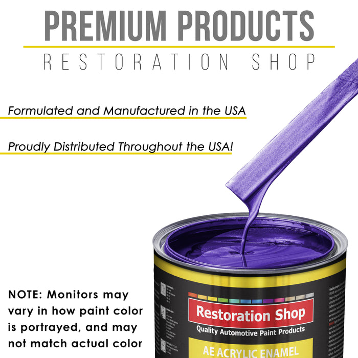 Firemist Purple Acrylic Enamel Auto Paint - Complete Quart Paint Kit - Professional Single Stage Automotive Car Truck Coating, 8:1 Mix Ratio 2.8 VOC