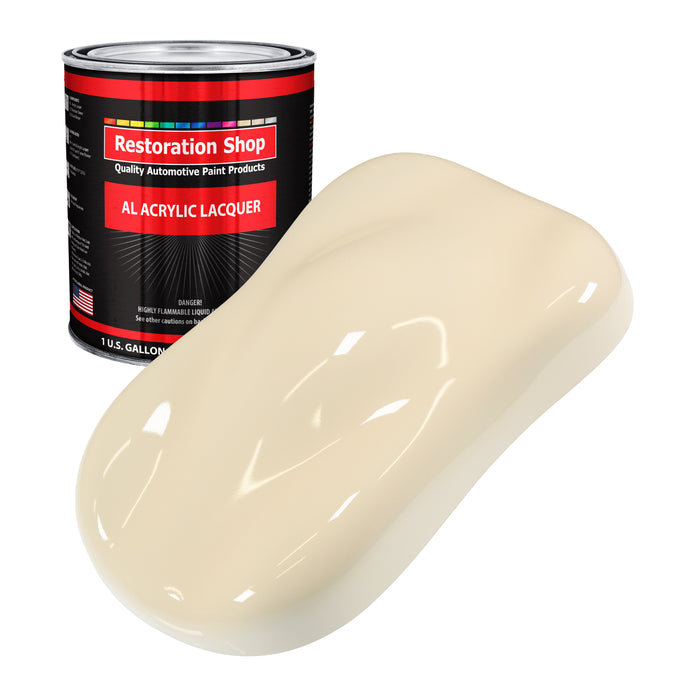 Wimbledon White - Acrylic Lacquer Auto Paint - Gallon Paint Color Only - Professional Gloss Automotive, Car, Truck, Guitar, Furniture Refinish Coating