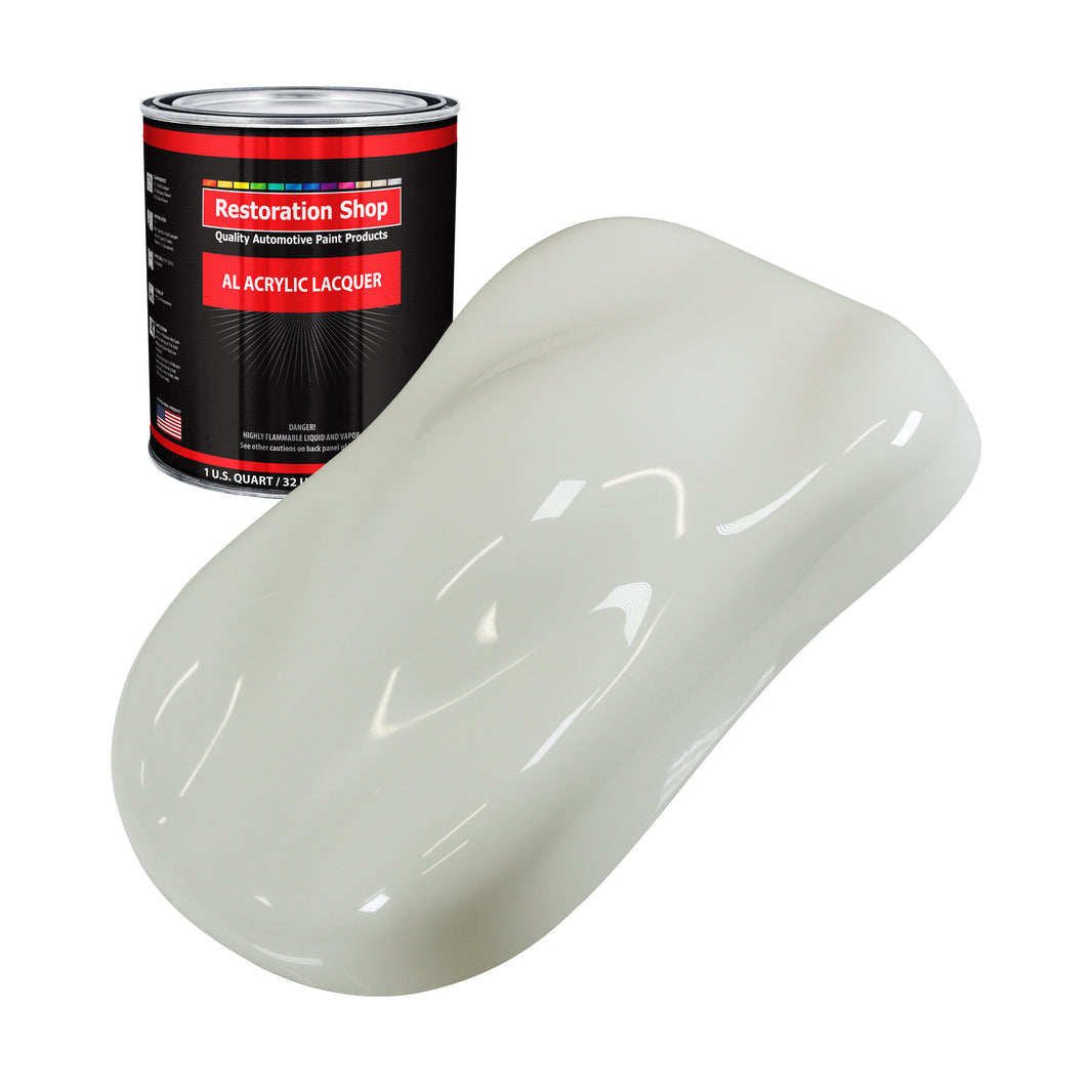 Ermine White - Acrylic Lacquer Auto Paint - Quart Paint Color Only - Professional Gloss Automotive, Car, Truck, Guitar & Furniture Refinish Coating