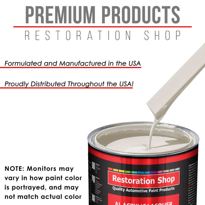 Pure White - Acrylic Lacquer Auto Paint - Complete Gallon Paint Kit with Medium Thinner - Professional Automotive Car Truck Guitar Refinish Coating