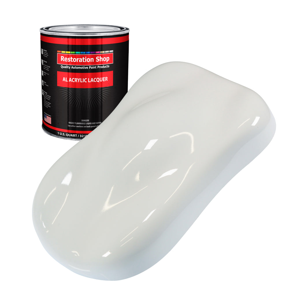 Pure White - Acrylic Lacquer Auto Paint - Quart Paint Color Only - Professional Gloss Automotive, Car, Truck, Guitar & Furniture Refinish Coating