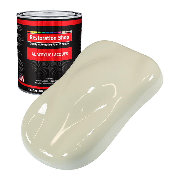 Grand Prix White - Acrylic Lacquer Auto Paint - Gallon Paint Color Only - Professional Gloss Automotive Car Truck Guitar Furniture - Refinish Coating