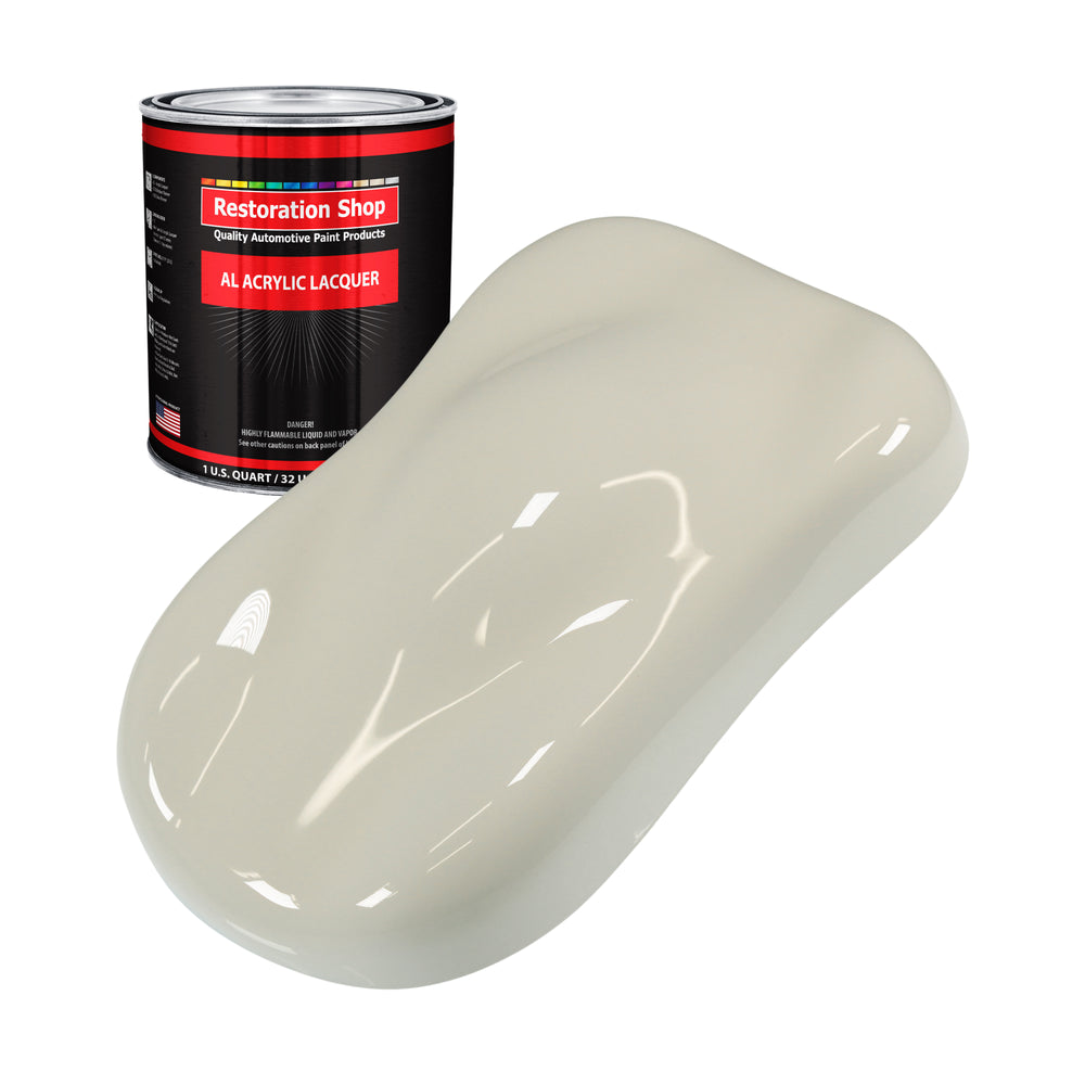 Spinnaker White - Acrylic Lacquer Auto Paint - Quart Paint Color Only - Professional Gloss Automotive, Car, Truck, Guitar & Furniture Refinish Coating