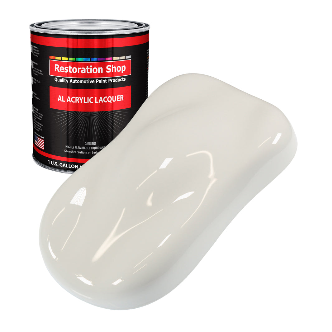 Wispy White - Acrylic Lacquer Auto Paint - Gallon Paint Color Only - Professional Gloss Automotive, Car, Truck, Guitar & Furniture Refinish Coating