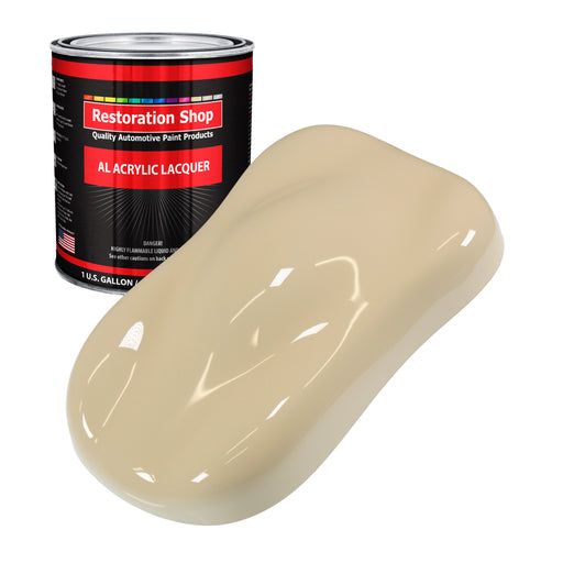 Ivory - Acrylic Lacquer Auto Paint - Gallon Paint Color Only - Professional Gloss Automotive, Car, Truck, Guitar & Furniture Refinish Coating