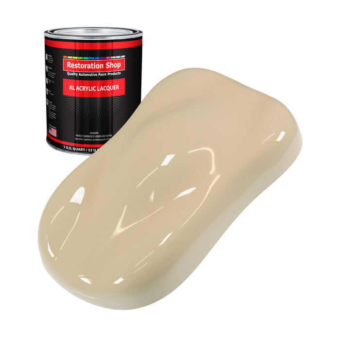 Ivory - Acrylic Lacquer Auto Paint - Quart Paint Color Only - Professional Gloss Automotive, Car, Truck, Guitar & Furniture Refinish Coating