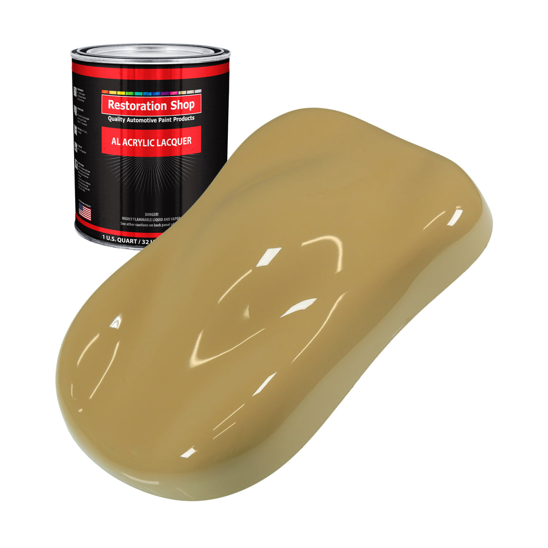 Buckskin Tan - Acrylic Lacquer Auto Paint - Quart Paint Color Only - Professional Gloss Automotive, Car, Truck, Guitar & Furniture Refinish Coating