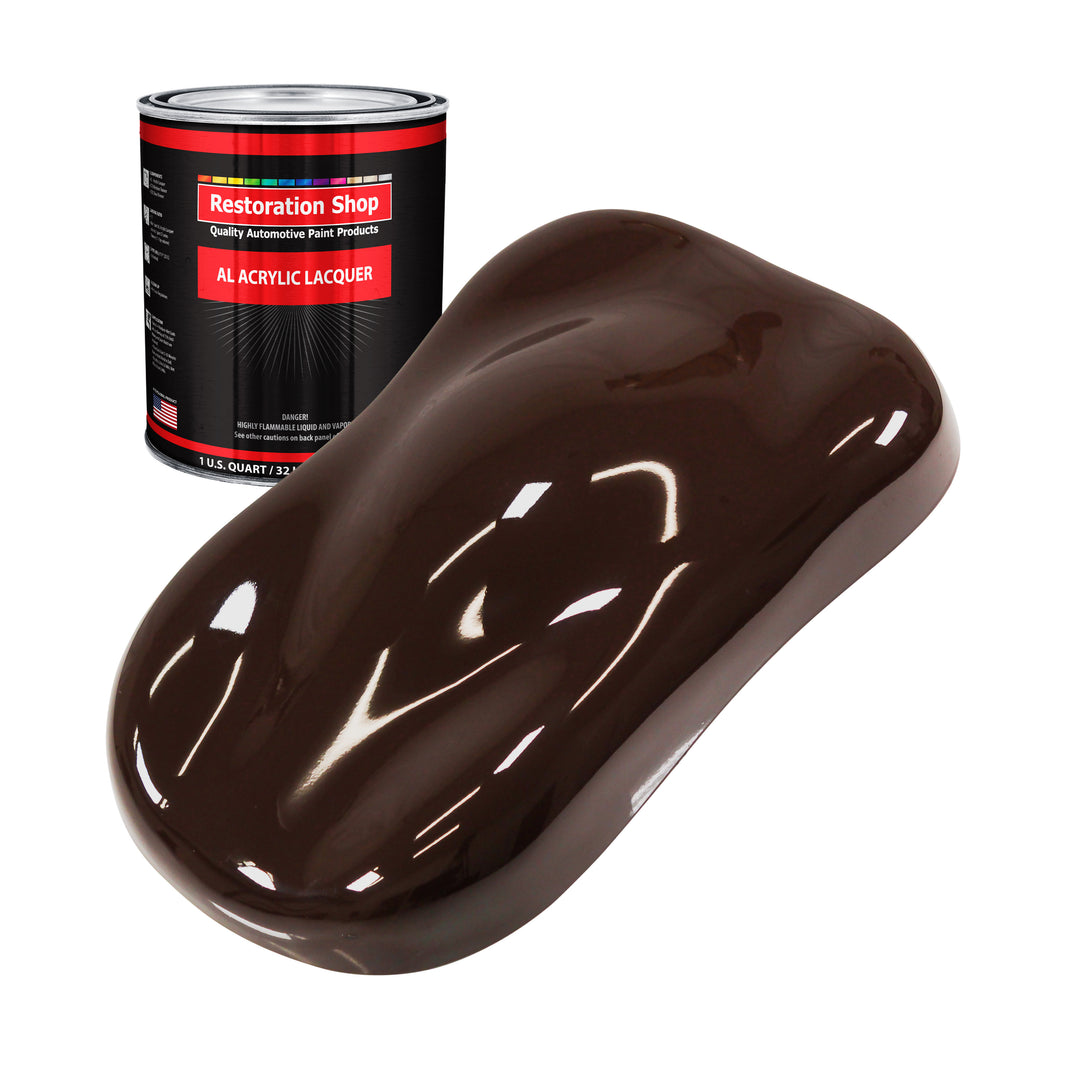 Dark Brown - Acrylic Lacquer Auto Paint - Quart Paint Color Only - Professional Gloss Automotive, Car, Truck, Guitar & Furniture Refinish Coating