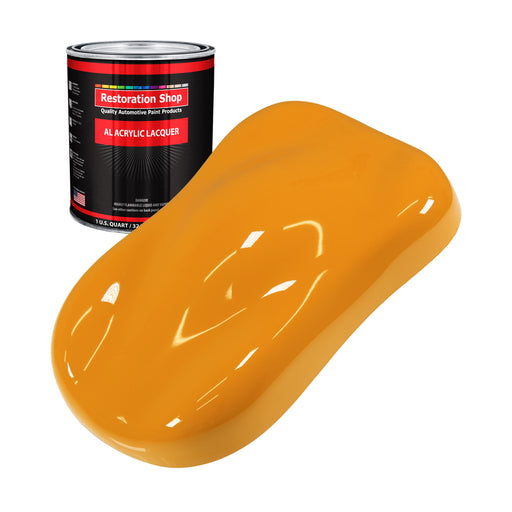 School Bus Yellow - Acrylic Lacquer Auto Paint - Quart Paint Color Only - Professional Gloss Automotive Car Truck Guitar Furniture - Refinish Coating