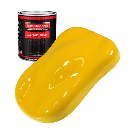 Viper Yellow - Acrylic Lacquer Auto Paint - Quart Paint Color Only - Professional Gloss Automotive, Car, Truck, Guitar & Furniture Refinish Coating